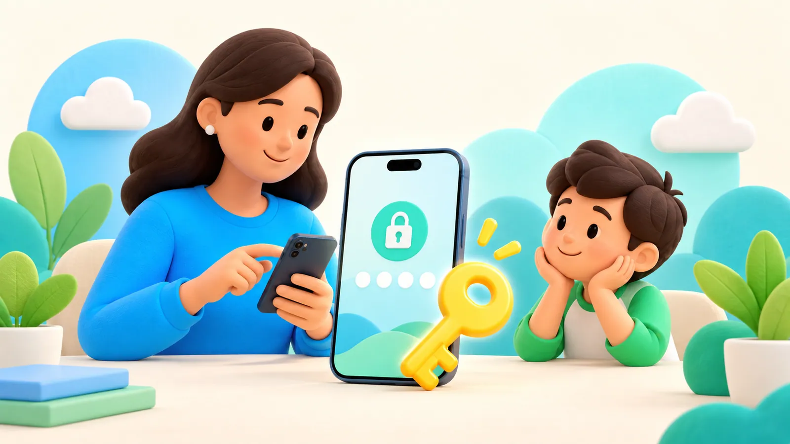 Family illustration: Forgot the Screen Time Passcode? A Parent’s Recovery Guide