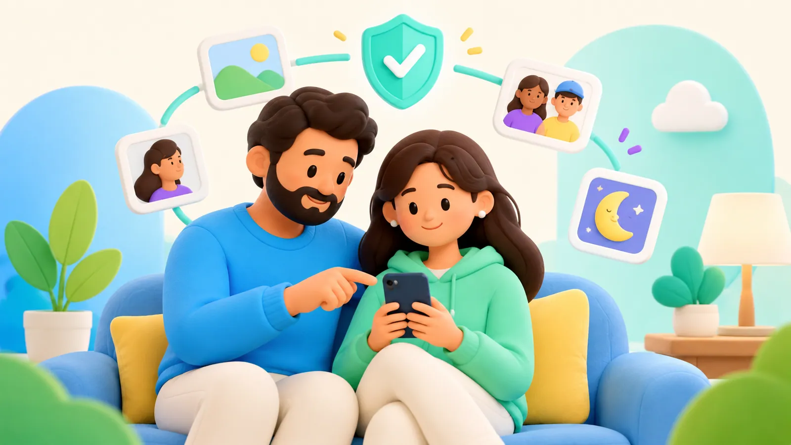 Family illustration: Instagram Teen Accounts and Parent Supervision: What to Check