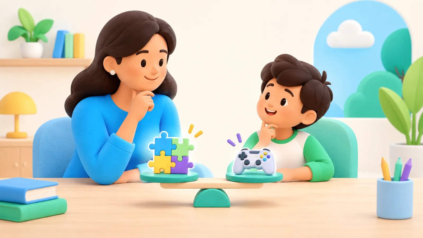 Family illustration: Should Kids Earn Screen Time? Benefits, Risks, and Boundaries