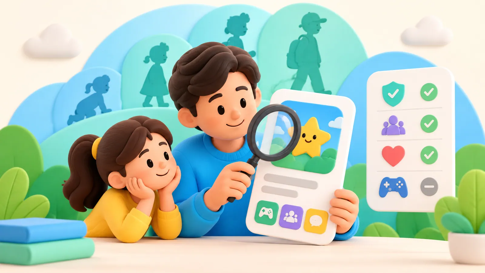 Family illustration: App Store Age Ratings: What They Tell Parents—and What They Don’t
