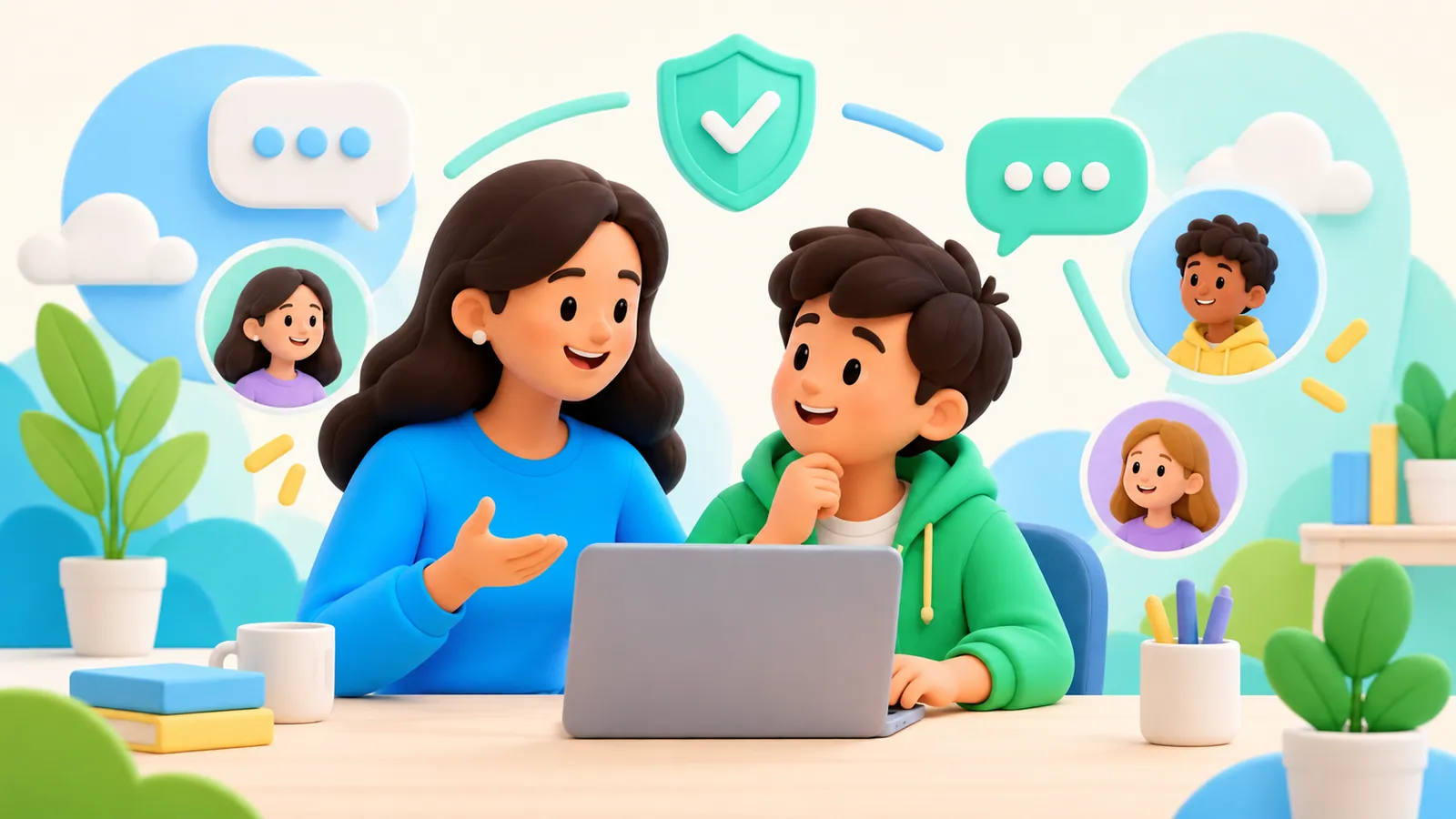 Family illustration: Discord Family Center: A Parent’s Guide to Activity and Privacy