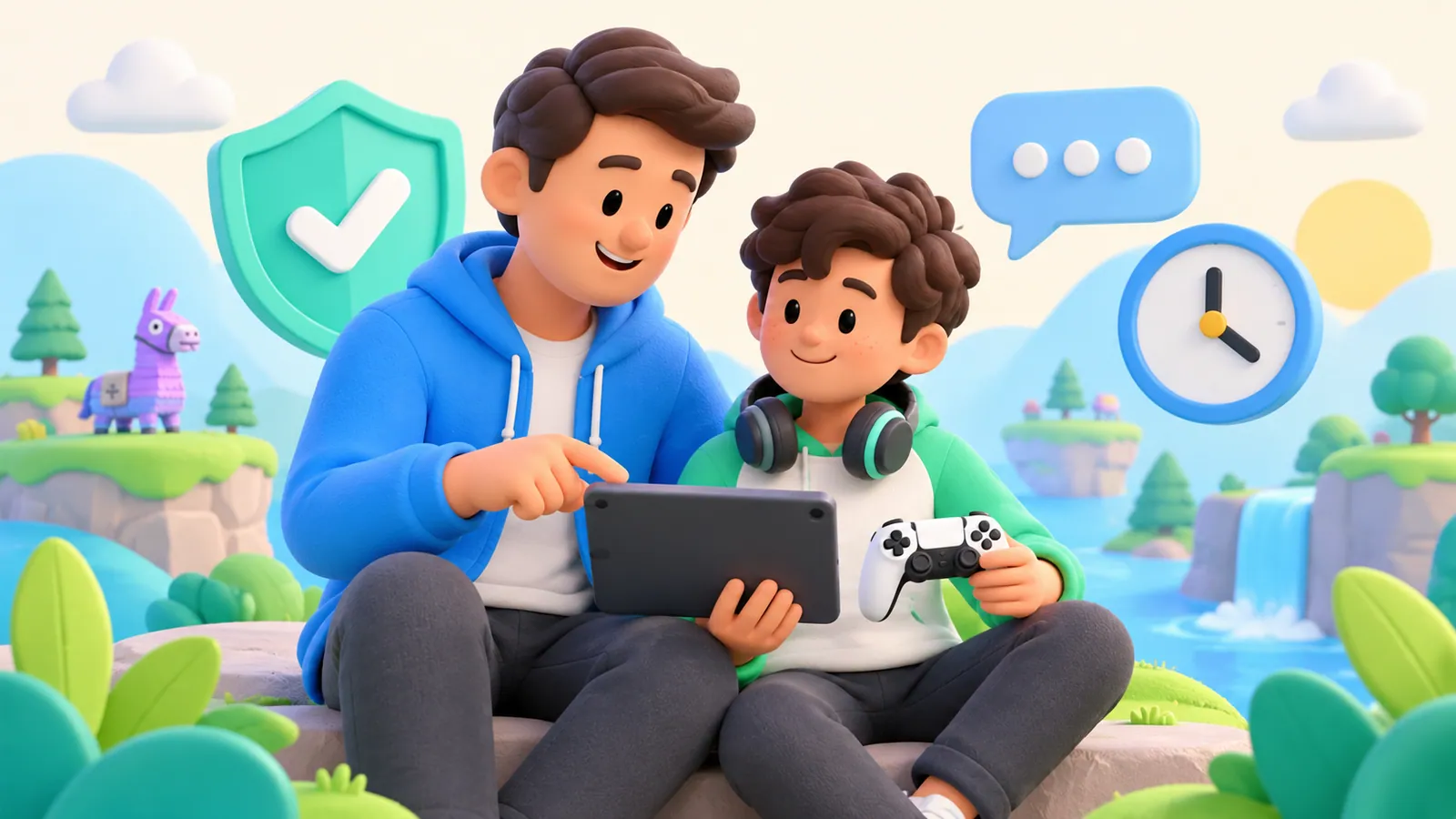 Family illustration: Fortnite Parental Controls: A Practical Setup Review