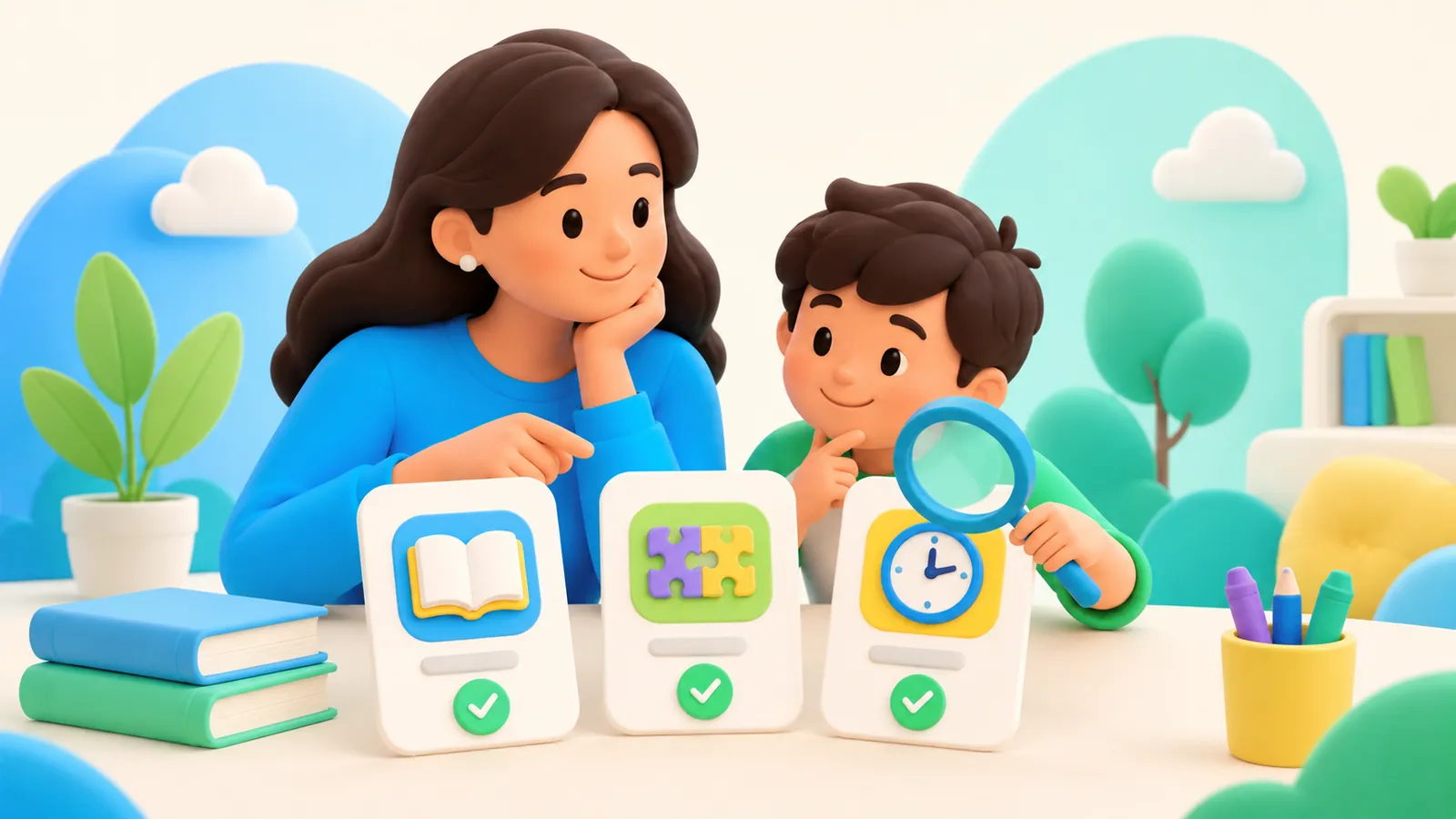 Family illustration: Apps That Make Kids Learn Before Screen Time: A Documentation Comparison
