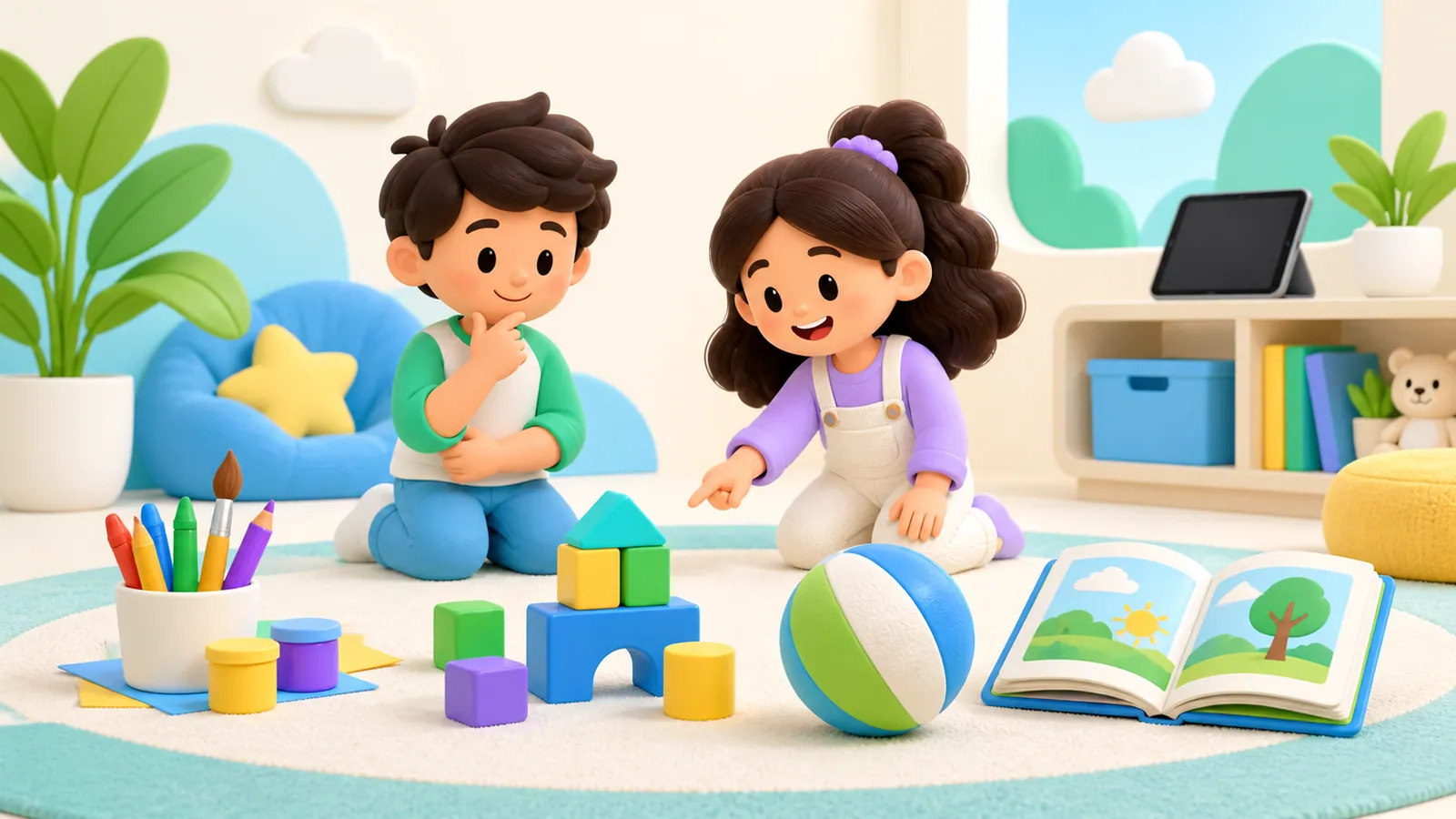 Family illustration: Screen-Free Activities for Kids Who Say They’re Bored